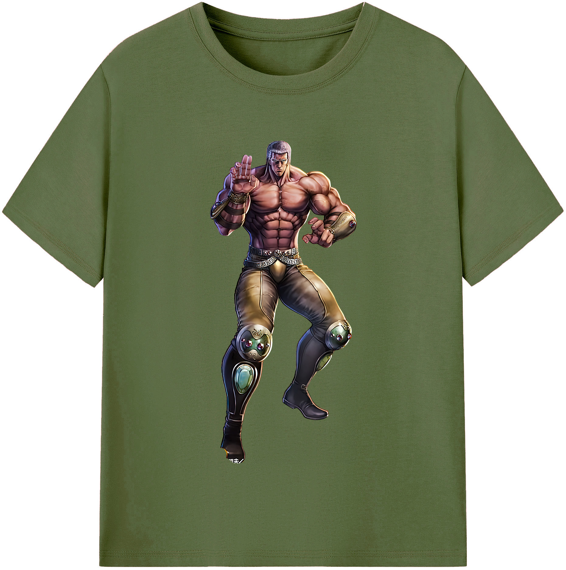 （画像用） 北斗の拳 Fist of the North Star 綿100％半袖Tシャツ（フロントプリント）